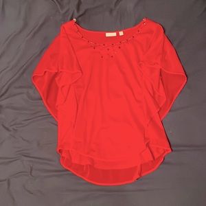 Red New York & Co blouse